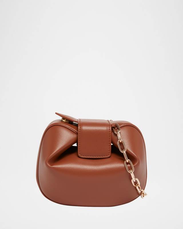 Demi Lamb Leather Clutch Bag